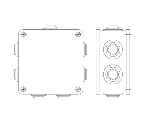 junction box detail dwg|junction box cad block.